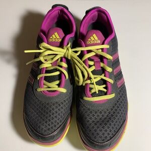 Adidas Women's Size 9 Running Shoes Sneakers Neon Pink & Yellow